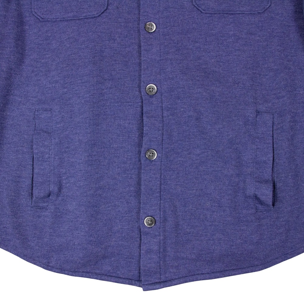 JoS A Bank Reserve Mens L Tailored Fit Pima Cotton Modal Shirt Jacket Blue - Picture 6 of 12